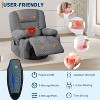 360° Swivel Rocking Chair with Massage and Heating, Glider Recliner Chairs with Storage and Cup Holder,for Living Room, Bedroom, Nursery - 4 of 4