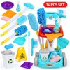 Skirfy Kids Cleaning Set Toys, 22PCS Pretend Play Housekeeping Supplies Kit Complete Includes Sweeping Broom,  Housekeeping Cart Toys Gift for Kids - 4 of 4