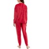 Jaclyn Intimates Womens Embossed Velour Long Sleeve Henley and Joggers 2 Piece Loungewear Set - 3 of 3