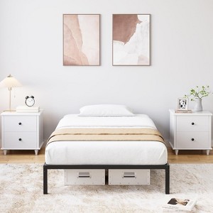 Metal Bed Frame,Heavy Duty Steel Slats Support Platform Bed with Under Bed Storage for Bedroom Apartment-No Box Spring Needed,Noise Free,Easy Assembly - 1 of 1