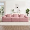 Modular 3-Seat Boneless Sofa ¨C Cloud Sectional Couch with Deep Seat, Modern Corduroy 3-Seater Sofa with Throw Pillows, Lounge & Recline Friendly - 2 of 4