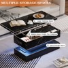 Led Lift Top Coffee Table For Living Room With Storage and Charging Station - 2 of 4