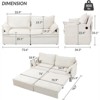 RISOKEYS 59.5 Inch Corduroy Sofa Bed - Convertible Sleeper Sofa with Side Storage for Living Room, Bedroom, Apartment - 3 of 4