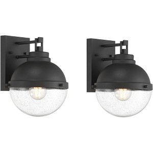Possini Euro Design Possini Euro Sargasso 11" Black Marine Outdoor Wall Light Set of 2 - 1 of 4