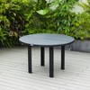 LeisureMod Round Outdoor Aluminum Dining Table for Modern Home, Patio, Backyard Garden Chelsea Collection - 2 of 4
