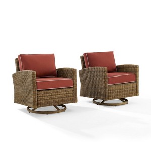 2pk Bradenton Steel Outdoor Swivel Rocking Chairs - Crosley
 - 1 of 4