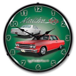 Collectable Sign & Clock | 1965 Chevelle Malibu SS LED Wall Clock Retro/Vintage, Lighted - 1 of 4