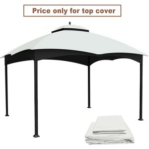 Replacement Canopy Top for Lowe's Allen Roth Heavy Duty Gazebo Roof Gazebo Top with Air Vent 10X12 Gazebo CoverReplacement Top Only (Brown) - 1 of 4
