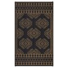 Large Outdoor Plastic Straw Rug Waterproof Patio Rug with Stakes, Foldable Portable Camping Mat - 4 of 4