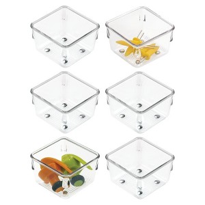 iDesign Drawer Organizer Bins - Set of 6 - Clear - 1 of 4