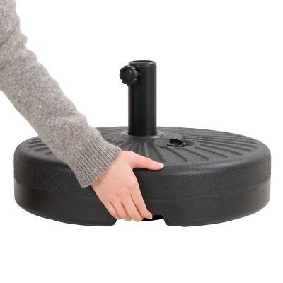 Heavy Duty Round Gray Metal Patio Umbrella Base