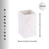 Evideco French Home Goods Modern Square Resin Stone Effect Bathroom Tumbler – Versatile Toothbrush Holder, Makeup Brush Cup and Countertop Organizer - 3 of 4