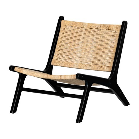 Balka Rattan Lounge Chair Rattan Black South Shore