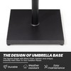 Crestlive Products Patio Umbrella Base, 40lbs Outdoor Heavy Duty Square Concrete Stand Market Umbrella - image 3 of 4