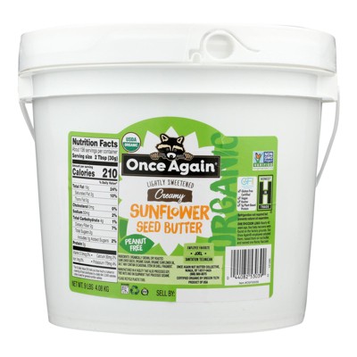 Once Again Lightly Sweetened Creamy Sunflower Seed Butter - 9 lb