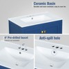 NicBex 30" Bathroom Vanity with Sink, Bathroom Cabinet Storage with 1 Functional Drawers and 1 Spacious Cabinet for Bathroom, Blue - 4 of 4