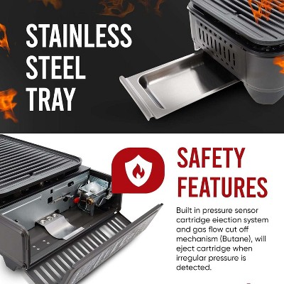 GasOne Propane or Butane Grill Stove Dual Fuel Portable Camping Grill Gas Stove with Carrying Case, GS-2400P