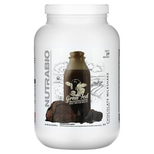 NutraBio Grass Fed Whey Protein Isolate, Chocolate Milkshake, 2 lb (907 g) - 1 of 2