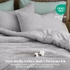 2/3 Pcs Waffle Comforter Set Soft Cotton Bedding Set Premium Cotton Cover with Polyester Fill for All Seasons - 3 of 4