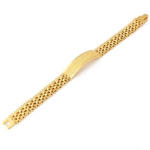 RMZ GOLD NYC 18K-Yellow-Gold-Filled Unisex Band ID Bracelet - 1 of 1