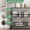 43" Industrial Console Table with 3 Tiers, Narrow Entryway and Sofa Table with Shelves, Space-Saving Design for Hallway, Living Room, Small Areas - 4 of 4