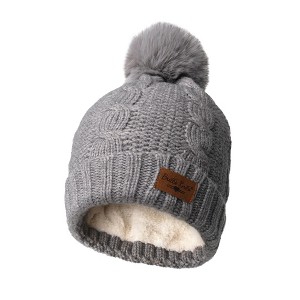 Britt's Knits Cozy Classics Pom Hat Winter Cozy Fur Pom Knit Beanie Hat Skull Cap for Women & Girls - 1 of 4