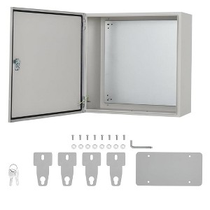 COZONY NEMA 4X Electrical Junction Box, IP66 Weatherproof Steel Enclosure, Outdoor/Indoor, Hinged, Lockable, w/ Mounting Plate, UL Listed - 1 of 4