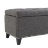 Sapphtopaz Modern Storage Bench with Button-Tufted & Nailhead Upholstered Entryway Bench Versatile End of Bed Bench for Living Room, Entryway - 4 of 4
