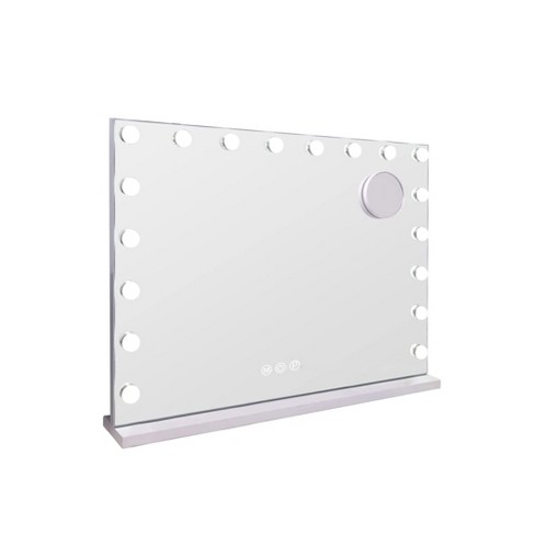 Fenchilin Hollywood Vanity Makeup Mirror with Lights Metal Tabletop White  14.5 x 18.5