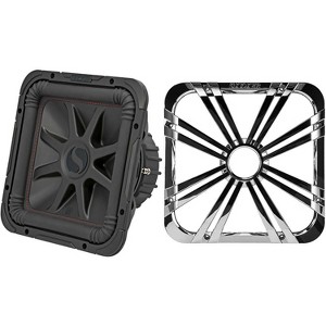 Kicker 45L7R122 L7R 12-Inch (30cm) Subwoofer, Dual Voice Coil, 2-Ohm w/ Chrome LED Grill Bundle - 1 of 4