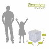 Majestic Home Goods,Cube Pouf Aruba - 2 of 4