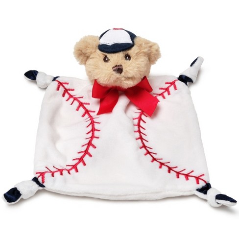 Bearington Baby Wee Lil' Slugger, 8 x 7 Inch Small Teddy Bear Baby Baseball Stuffed Animal, Security Blanket Lovey for Babies - image 1 of 4