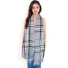Anna-Kaci Women's Plaid Pattern Scarf with Fringed Edges and Soft Lightweight Material for Year-Round Use - 2 of 4