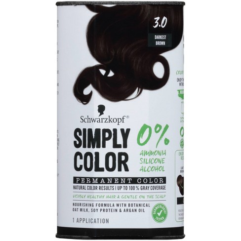Schwarzkopf Simply Color Hair Color - 3.0 Darkest Brown - 5.7 Fl Oz : Target