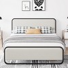 Whizmax Queen/Full Size Bed Frame, Metal Platform Bed with Curved Upholstered Headboard and Footboard, Strong Slats Support, No Box Spring Needed - 2 of 4