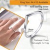 Sterling Silver Women's Rings, 2mm/3mm Wedding Band, Dainty Triple Rings, Cuban Link, X Cross, Comfort Fit, Boxed - 2 of 4