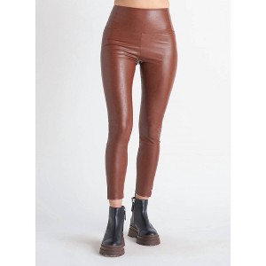 Women's HIGH WAISTED FAUX LEATHER LEGGINGS - Dex - 1 of 3
