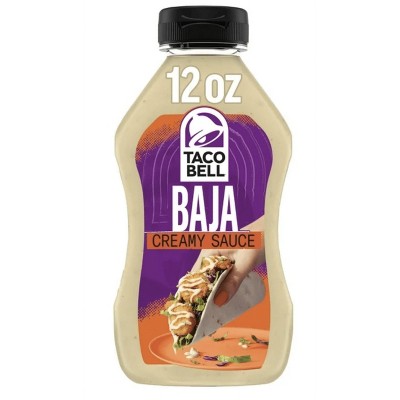 Taco Bell Creamy Baja Sauce, 12 fl oz Bottle (Pack of 2)
