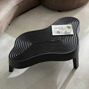47.24" Fiberglass Cloud Coffee Table, Matte Irregular Center Table with Rounded Edges for Living Room & Apartment - 1 of 4