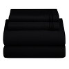 Microfiber Sheets Set 4 Piece Solid Sheet Set Deep Pocket Bed Sheets Plain Bedding with Pillowcases  - Lux Decor Collection - 2 of 4