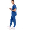 Medichic Men Scrubs Set - Stretch V-Neck Scrub Top with 7-Pocket Pants Workwear - 3 of 4