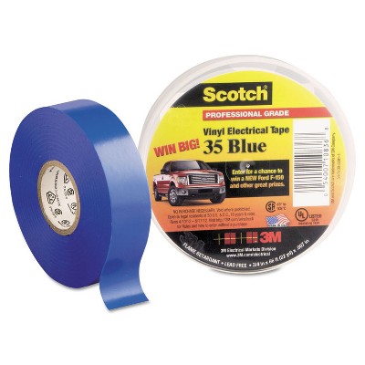 3M Scotch 35 Vinyl Electrical Color Coding Tape 3/4" x 66ft Blue 10836