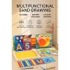 Montessori Sand Drawing & Alphabet Tracing Board for Kids 2-in-1 Sensory Learning Toy with Reusable Water Painting Cards & Wooden Stylus - 3 of 4