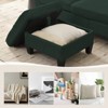 Mjkone 76" Comfort L-Shaped Sectional Sofa Set,Corduroy 3-Seater with Moveable Storage Ottoman/Loveseat/Single Sofa Couch - 3 of 4