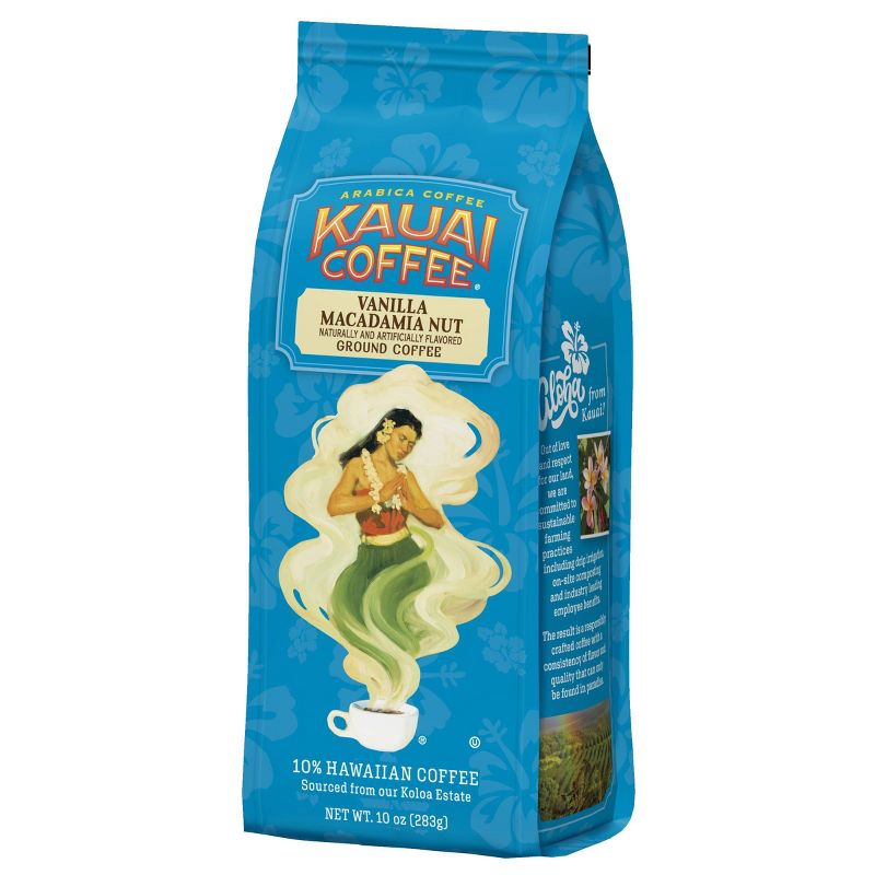 Kauai Coffee Vanilla Macadamia Nut Medium Roast Ground Coffee - 10oz, 4 of 8