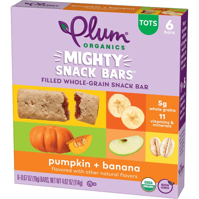 Plum Organics Mighty Pumpkin Banana Baby Snacks - 6ct/4.02oz, 5 of 14