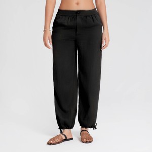 Women's Mid-Rise Barrel Leg Pull-On Pants - Universal Thread™ - 1 of 4