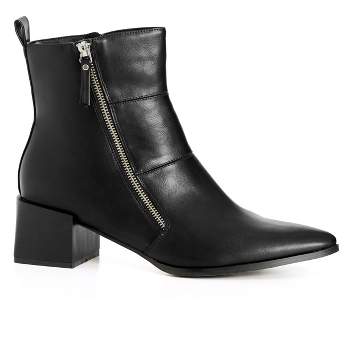 Women's Wide Fit Yasmin Ankle Boot - Black | CITY CHIC