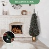Artificial Christmas Tree, 4.5 ft Pre-Potted Edelweiss Christmas Tree with 200 Warm White Lights, Small Holiday Christmas Tree with 4 Berry Bunches - 4 of 4