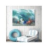 Cottage Garden West of The Wind Coral Reef Green, Red 40 x 30 Inch Waterproof Gallery Wrapped Canvas, Outdoor Garden, Yard, Patio All Weather Hanging - 2 of 2